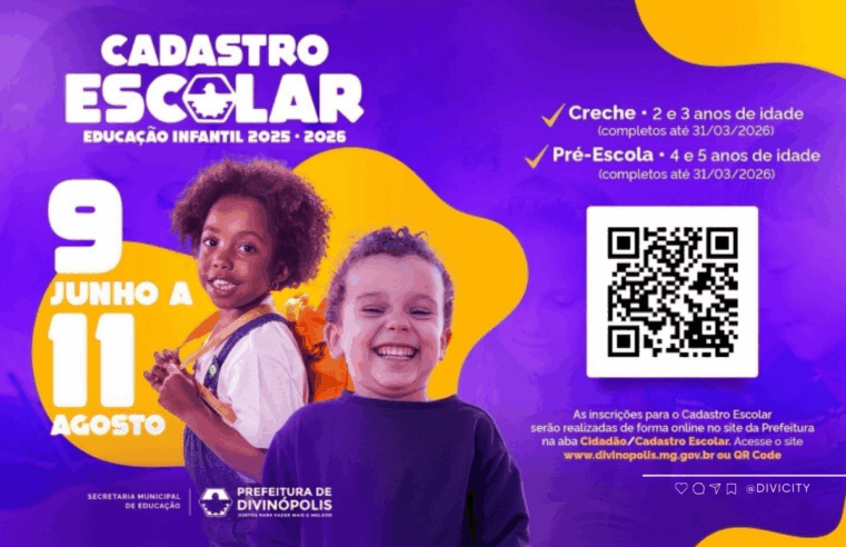 Prefeitura de Divinópolis abre inscrições para matrícula infantil 2026 — e o prazo já está correndo